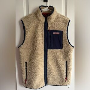 Vineyard Vines Navy and Cream Fleece Jacket